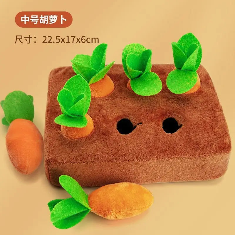 Dog Toys Snuffle Mat for Pet Plush Carrot Toy Mat Innovative Plush Vegetable Field Pull Radish Plush Carrot Dog Interactive Toys