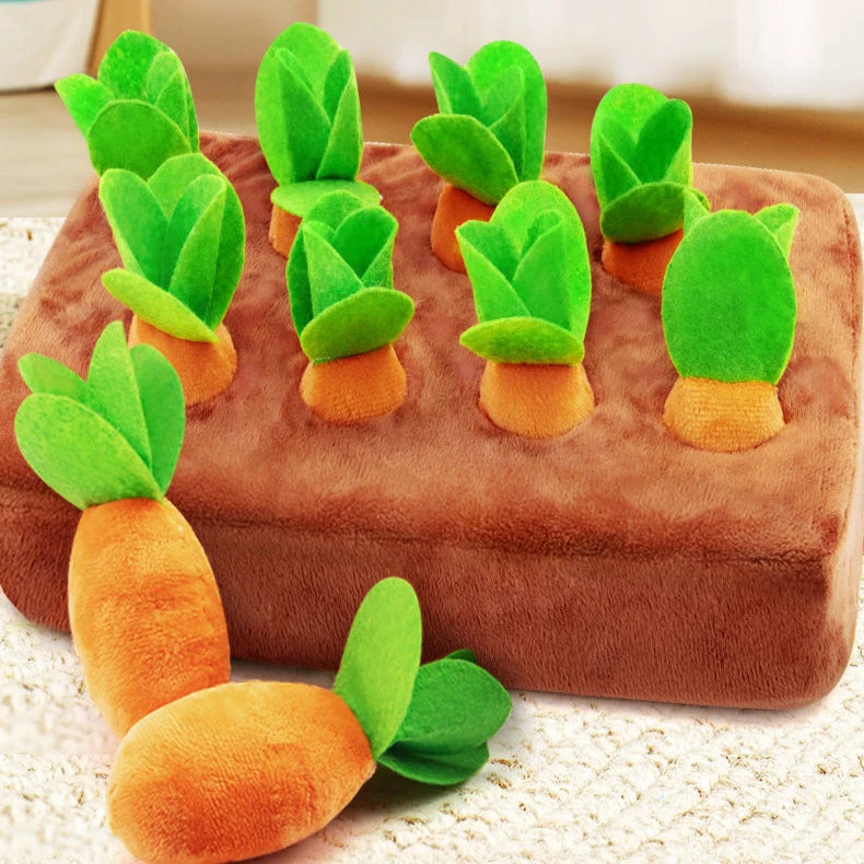 Dog Toys Snuffle Mat for Pet Plush Carrot Toy Mat Innovative Plush Vegetable Field Pull Radish Plush Carrot Dog Interactive Toys