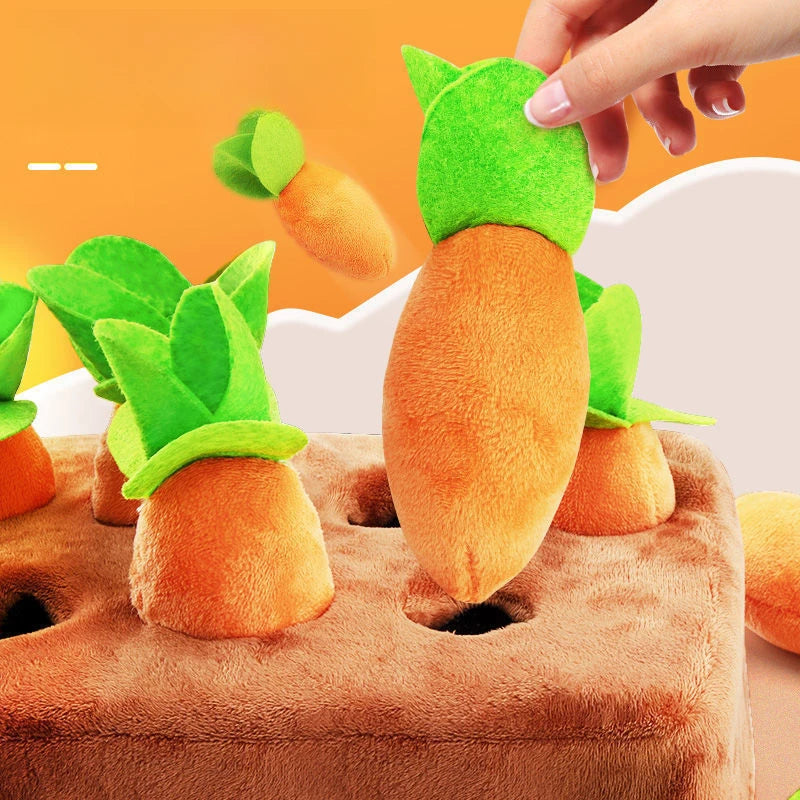 Dog Toys Snuffle Mat for Pet Plush Carrot Toy Mat Innovative Plush Vegetable Field Pull Radish Plush Carrot Dog Interactive Toys
