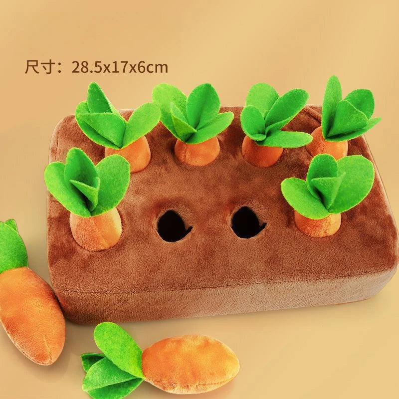 Dog Toys Snuffle Mat for Pet Plush Carrot Toy Mat Innovative Plush Vegetable Field Pull Radish Plush Carrot Dog Interactive Toys